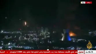 ببینید| برخورد موشک‌های ایران به نیروگاه برق حیفا در اسرائیل