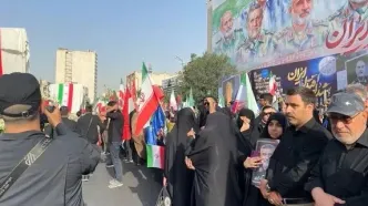 پیکر شهدای جنگ به میدان انقلاب رسید