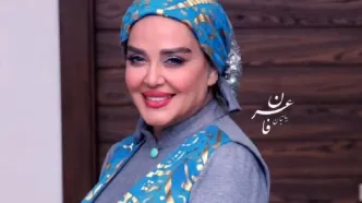 تصاویری از سبک استایل متفاوت بهاره رهنما با تم آبی