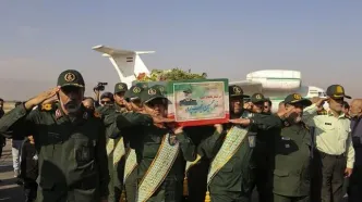 پیکر سردار شهید «غیب‌پرور» به شیراز منتقل شد