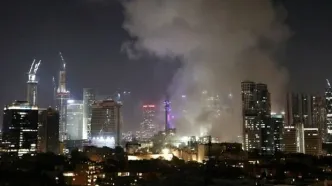 آسیب ساختمان وزارت جنگ اسرائیل در حملات ایران