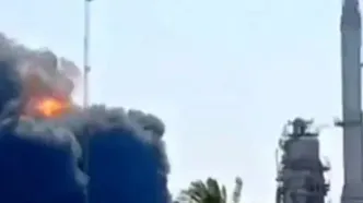 حریق در واحد ۷۰ پالایشگاه آبادان کنترل شد؛ تولید بدون وقفه ادامه دارد + ویدیو