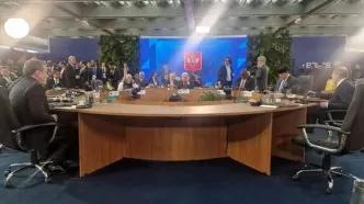 آغاز اجلاس سران بریکس /استقبال رئیس جمهور برزیل از عراقچی/عکس یادگاری شرکت کنندگان در نشست بریکس