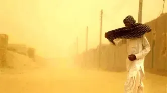 شدت طوفان امروز در جاده زابل-زاهدان