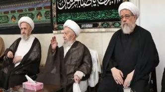 آیات عظام مکارم شیرازی و سبحانی در مراسم روز عاشورا +عکس