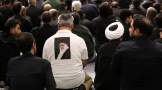 عکسی از خوش و بش حسین طائب و سردار عزیز جعفری در یک مراسم