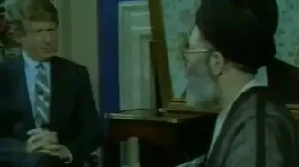 مصاحبه رهبر انقلاب با مجری آمریکایی در سال۱۳۶۶  و در میانه جنگ ایران و عراق