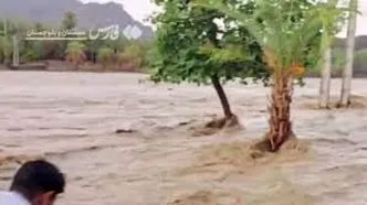 خروش یک رودخانه در ایران پس‌ از چند ماه خشکسالی