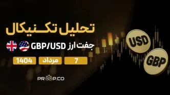 تحلیل تکنیکال روزانه جفت‌ارز پوند به دلار (GBP/USD) | 7 مرداد  ۱۴۰۴