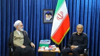 دیدار پزشکیان با مدیر حوزه‌های علمیه کشور