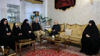تصاویر دیدار قالیباف با خانواده شهید باقری
