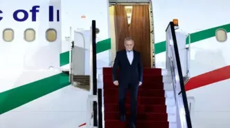 پزشکیان وارد شهر خانکندی جمهوری آذربایجان شد