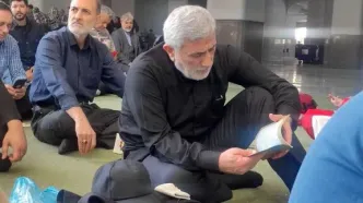 حضور سردار قاآنی در مراسم بزرگداشت شهدای سپاه قدس در جنگ 12روزه