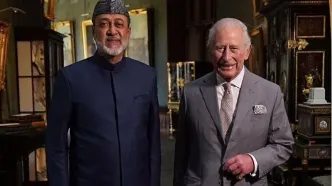 دیدار سلطان عمان با پادشاه انگلیس