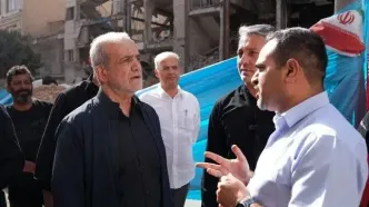 پزشکیان به دیدار خانواده‌های آسیب دیده رفت + ویدئو