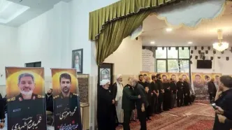 مراسم گرامیداشت شهدای نیروی قدس سپاه و جنگ تحمیلی ۱۲ روزه + تصاویر