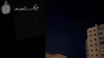 فیلم لحظات درگیری پدافند ایران با اف 16 اسرائیل