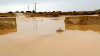 مسدود شدن مجدد جاده مهرستان - ایرانشهر