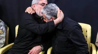 حاشیه و متن مراسم چهلم سردار باقری