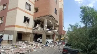 عکس‌هایی از لحظات پس از انفجار منزل مسکونی در پردیسان قم