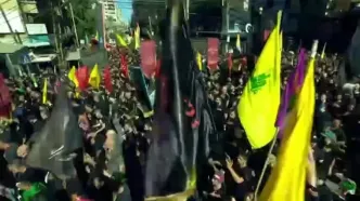 مراسم عزاداری روز عاشورا در ضاحیه جنوبی بیروت