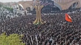 شور عزاداری مردم بم در ظهر تاسوعا