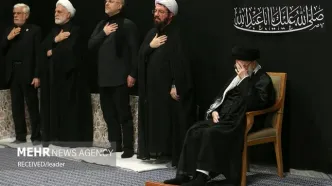 فیلم پوشش فوری شبکه الجزیره از لحظه ورود رهبر انقلاب به مراسم شب عاشورا