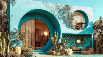 معماری جالب و خنک یک ویلای مدیترانه ای در اسپانیا/  تصاویر