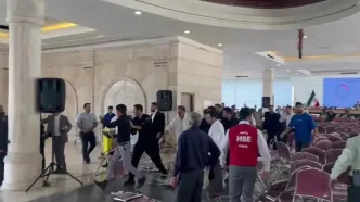 تصاویری از لحظه درگیری فیزیکی در مجمع پدیده شاندیز