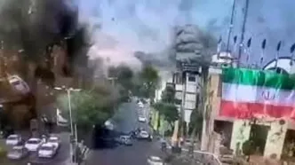 انتشار برای نخستین بار؛ تصاویر دوربین‌های ترافیکی لحظاتی پس از حمله موشکی به میدان قدس تجریش +فیلم