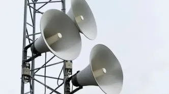 نصب بلندگوهای هشدار در تهران