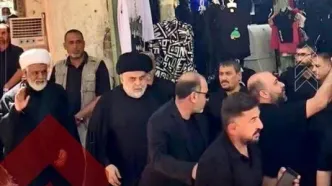 مقتدی صدر به دیدار آیت‌الله سیستانی رفت +فیلم