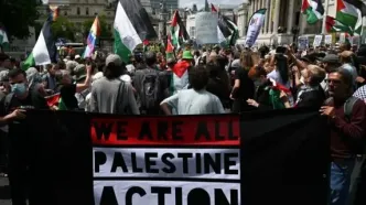 بازداشت معترضان حامی فلسطین توسط پلیس لندن
