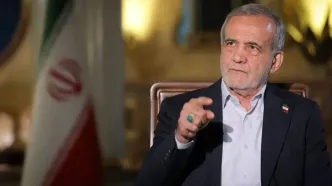 مسعود پزشکیان به وزارت امور خارجه رفت