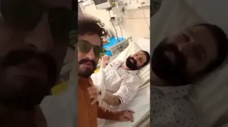 عیادت مصطفی راغب از حمید هیراد پس از شیمی‌درمانی