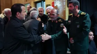 حضور چهره های مطرح در مراسم بزرگداشت سردار سپهبد شهید محمد باقری/ زاکانی با دست شکسته حاضر شد/ تصاویر