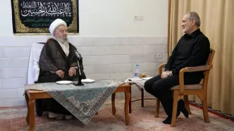دیدار پزشکیان با آیت‌الله مکارم شیرازی +عکس