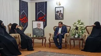 دیدار دستیار رهبری انقلاب با خانواده شهید سپهبد سلامی