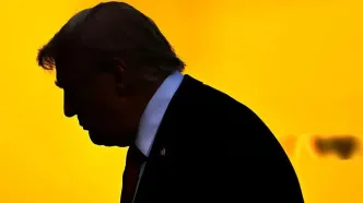 عکس؛ تورم مچ پای ترامپ سوژه عکاسان شد