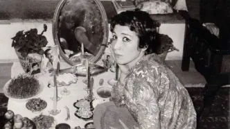 عکسی از مراسم عروسی فروغ فرخزاد و پرویز شاپور