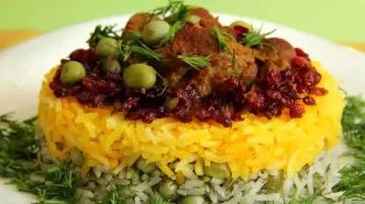 طرز تهیه نخودفرنگی پلو با مرغ و گوشت | این غذا را با هرچی بخوری ، خوشمزس !