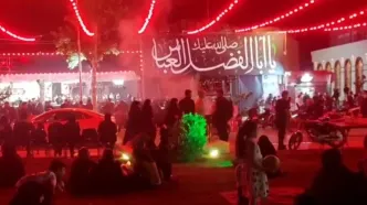 حال و هوای ایستگاه‌های صلواتی مشهد در شب عاشورا