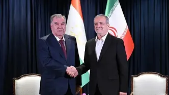 دیدار روسای جمهور ایران و تاجیکستان در حاشیه اجلاس اکو