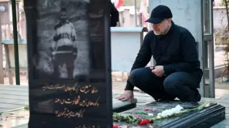 حضور سحرگاهی قالیباف بر مزار شهدای تهاجم رژیم صهیونیستی