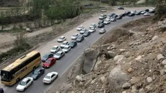ترافیک در جاده چالوس و هراز سنگین است