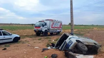 واژگونی مینی‌بوس کارگران در کرمانشاه/ ۱۴ نفر مصدوم شدند