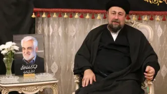 حضور سید حسن خمینی در منزل شهید طهرانچی