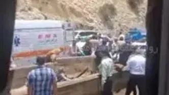ببینید |‌ویدئویی دردناک از تصادف مرگبار اتوبوس در استان فارس