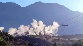 لحظه اصابت پهپاد ناشناس به یک میدان نفتی