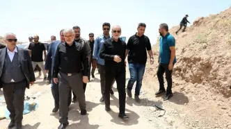 بازدید رئیس‌جمهور از سد کرج و پروژه خط انتقال آب زیاران به بیلقان